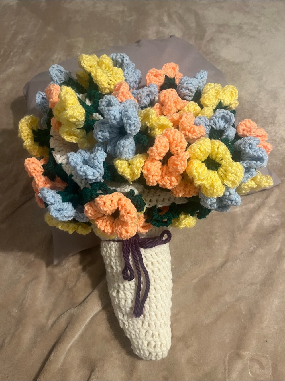 Handcrafted Crochet Flower Bouquet - Multicolor